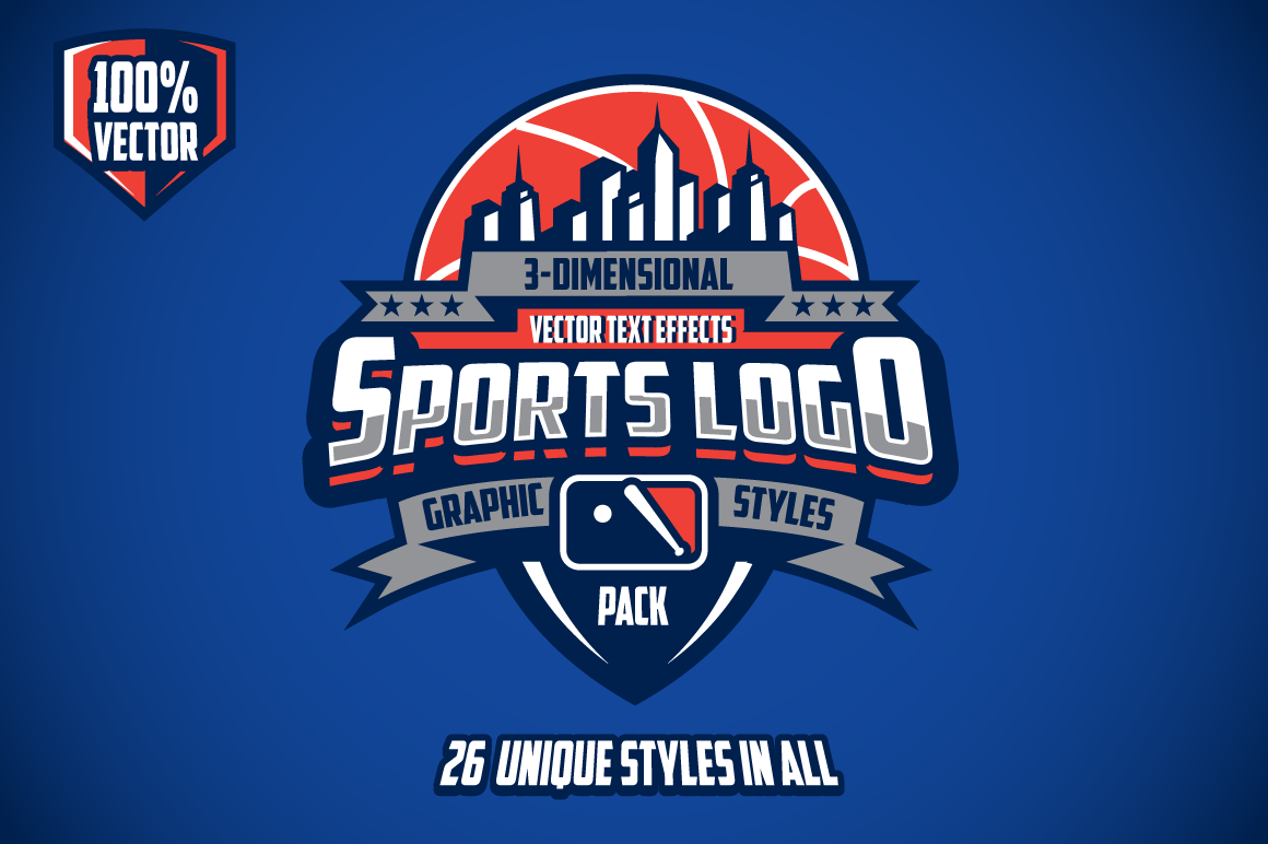 3D Sports Logo Graphic Styles Pack ~ Add-Ons on Creative Market