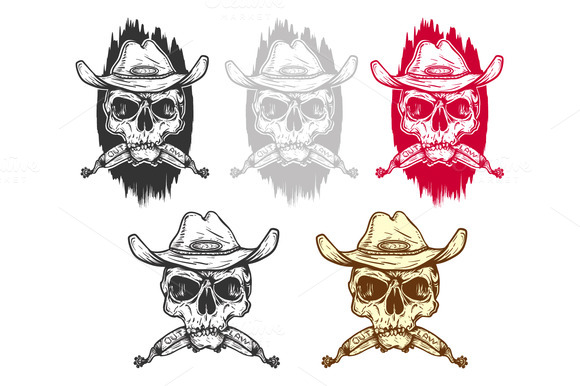 Outlaw's Skull ~ Illustrations on Creative Market