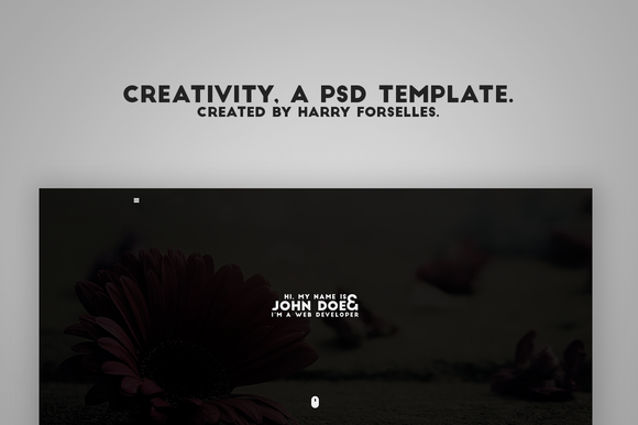 Creativity A PSD Template