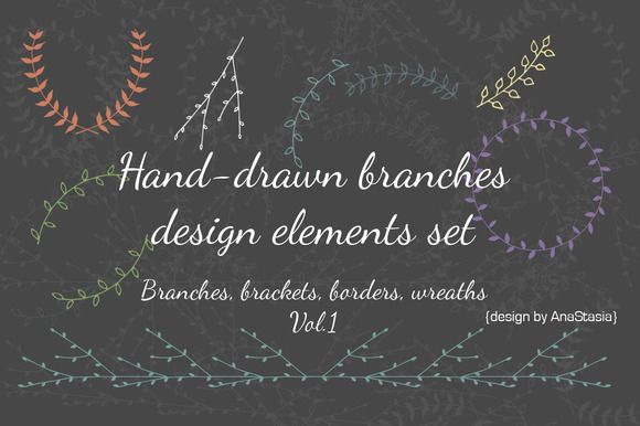 Hand-drawn Branches Set