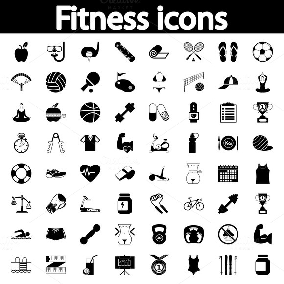 Fitness Icons Set