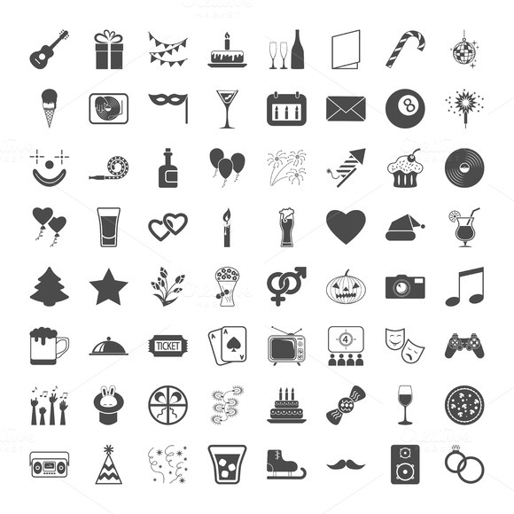 Party icons ~ Icons on Creative Market