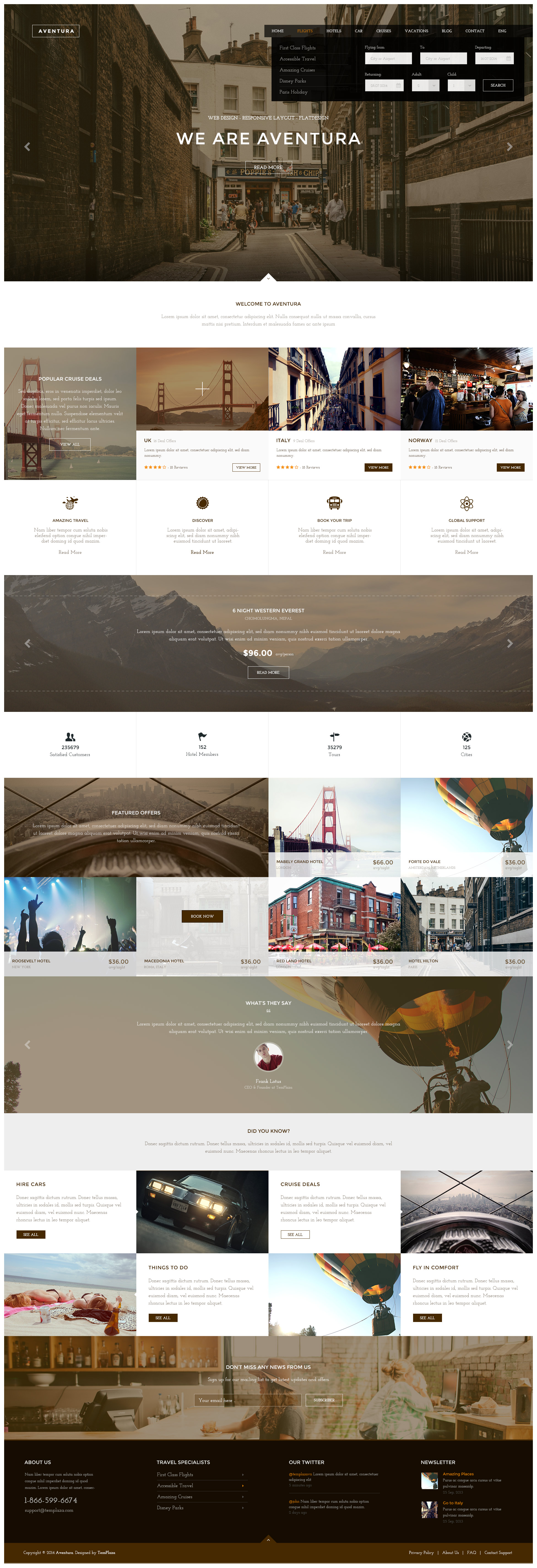 Aventura - Booking PSD Template ~ Website Templates on Creative Market