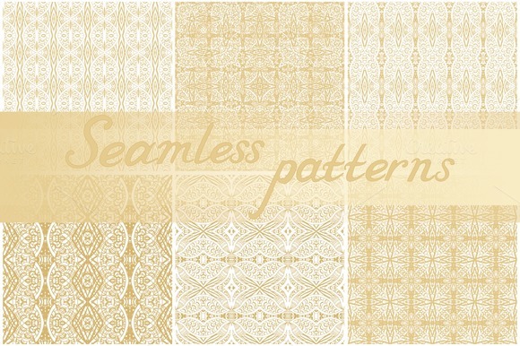 Set Of 13 Seamless Laced Patterns