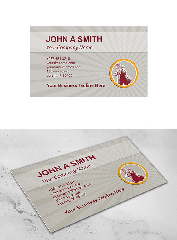 Business Card Template Janitor Holdi