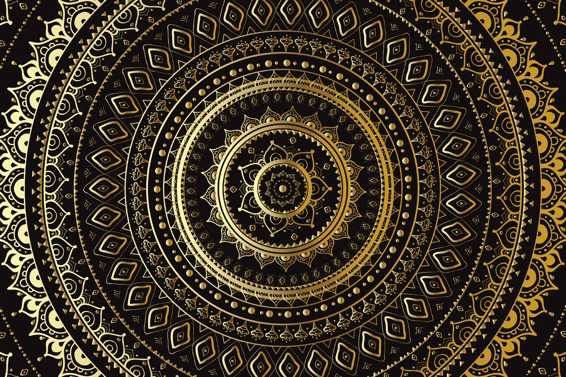 Gold Mandala set Illustrations on Creative Market