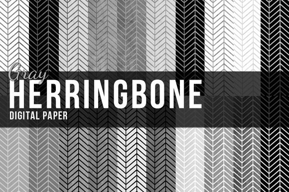Gray Herringbone Paper