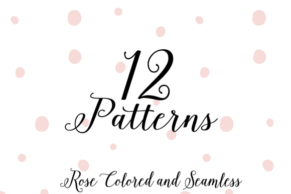 12 Seamless Patterns Rose Color
