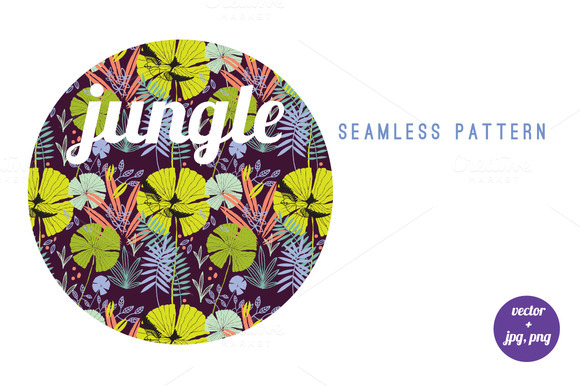 Tropical Jungle Seamless Pattern