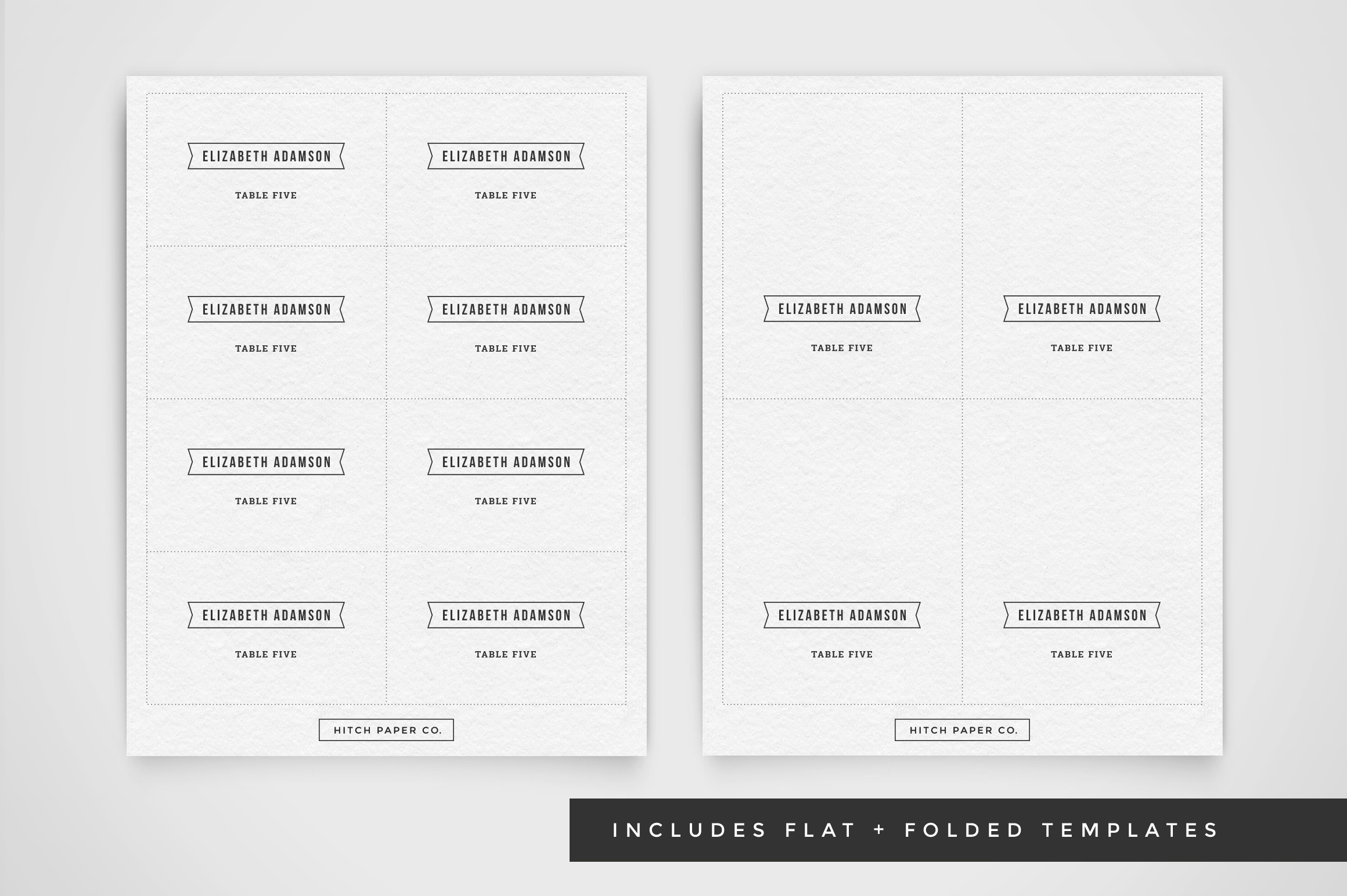 Wedding Table Place Card Template ~ Card Templates on Creative Market