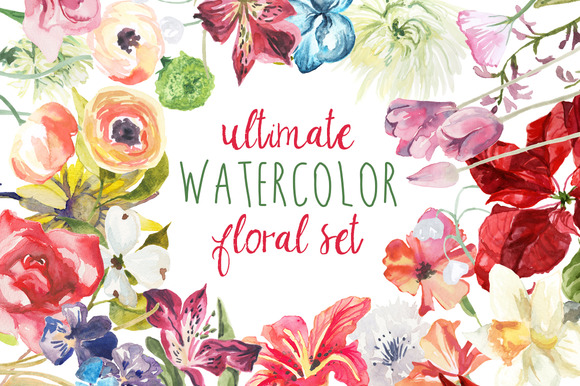 Ultimate Watercolor Floral Set