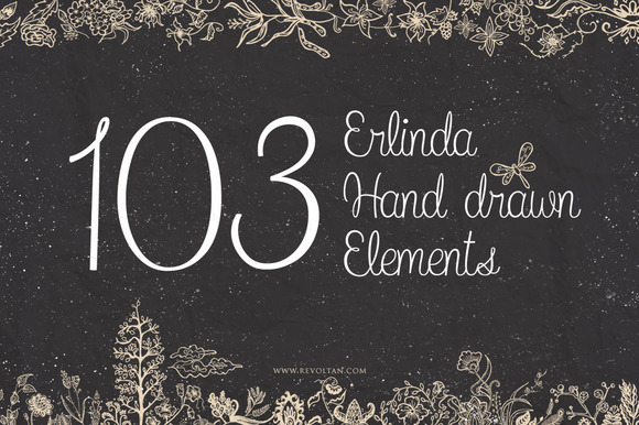 103 Erlinda Hand Drawn Elements