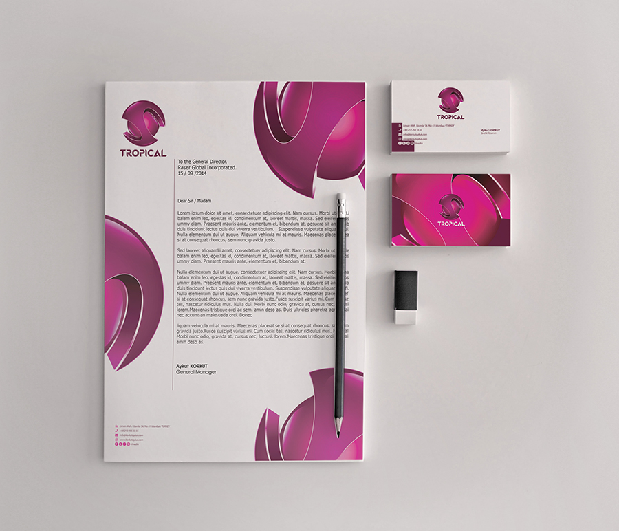 Tropical Corporate Identity Package ~ Stationery Templates on Creative ...