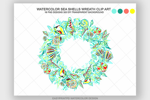 Watercolor Sea Shell Clip Art