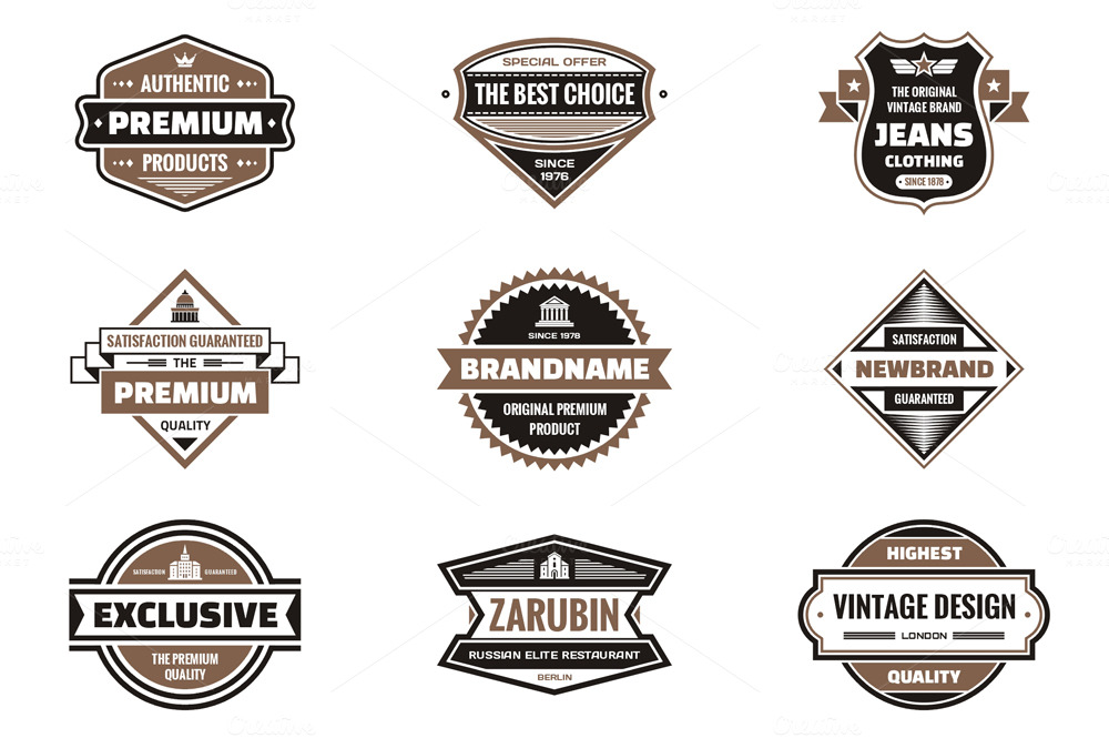 27 Vintage Vector Labels & Badges ~ Logo Templates on Creative Market