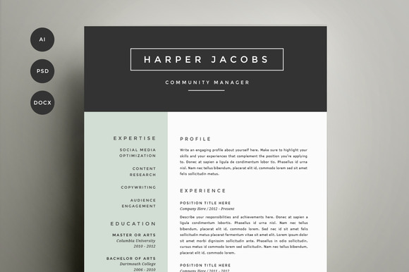 Resume Template 4 Pack | CV Template - Resumes - 1