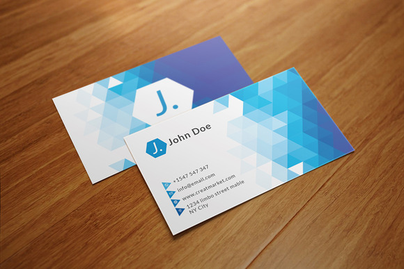 Triangle Polygon Business Card