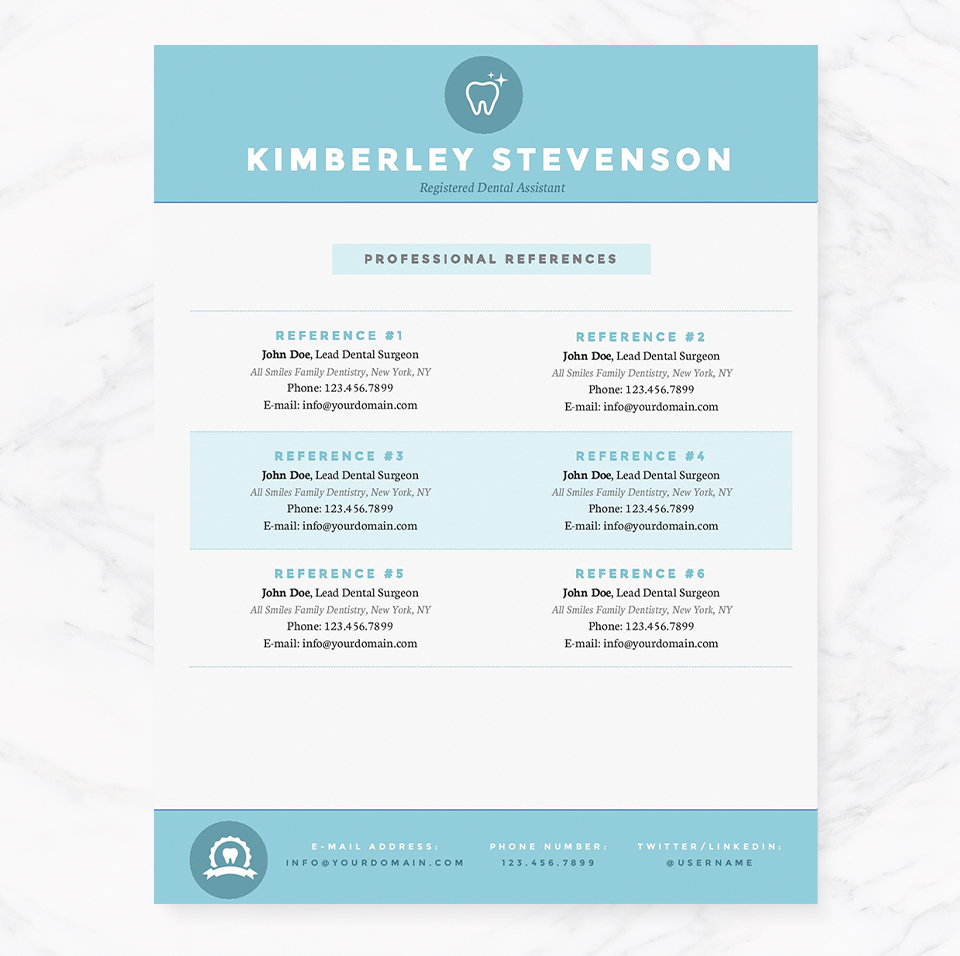 Crisp Blue Resume Template Pkg. ~ Resume Templates on Creative Market