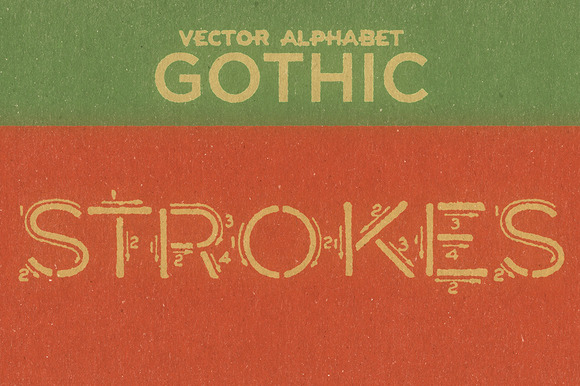 Vintage Gothic Letter Strokes