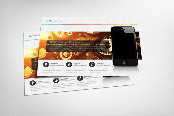 Mobile Apps Promotion Flyer Template