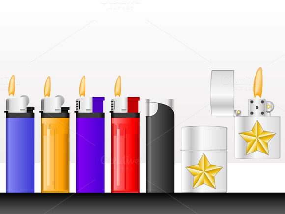 Lighters Vector Illustration