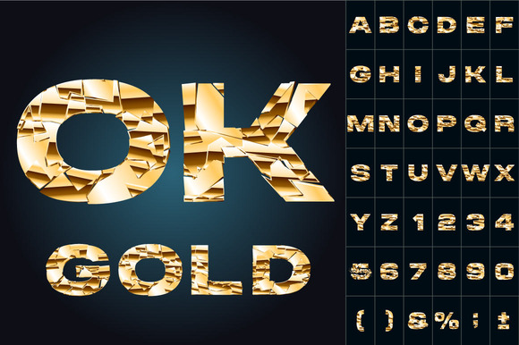Broken Golden Alphabet