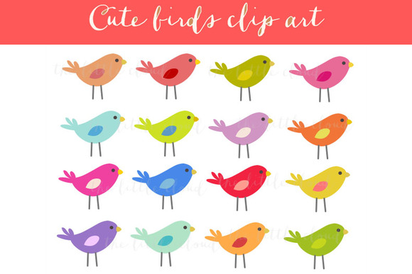 Colorful Birds Clipart