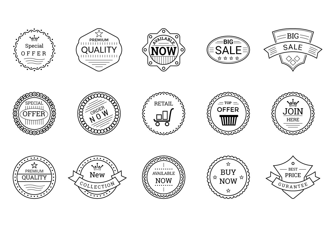 80 Sale, Discount, Offer Badges ~ Graphics on Creative Market