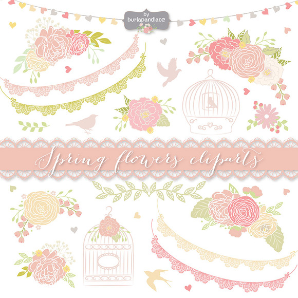 Vector Spring Flower Cliparts