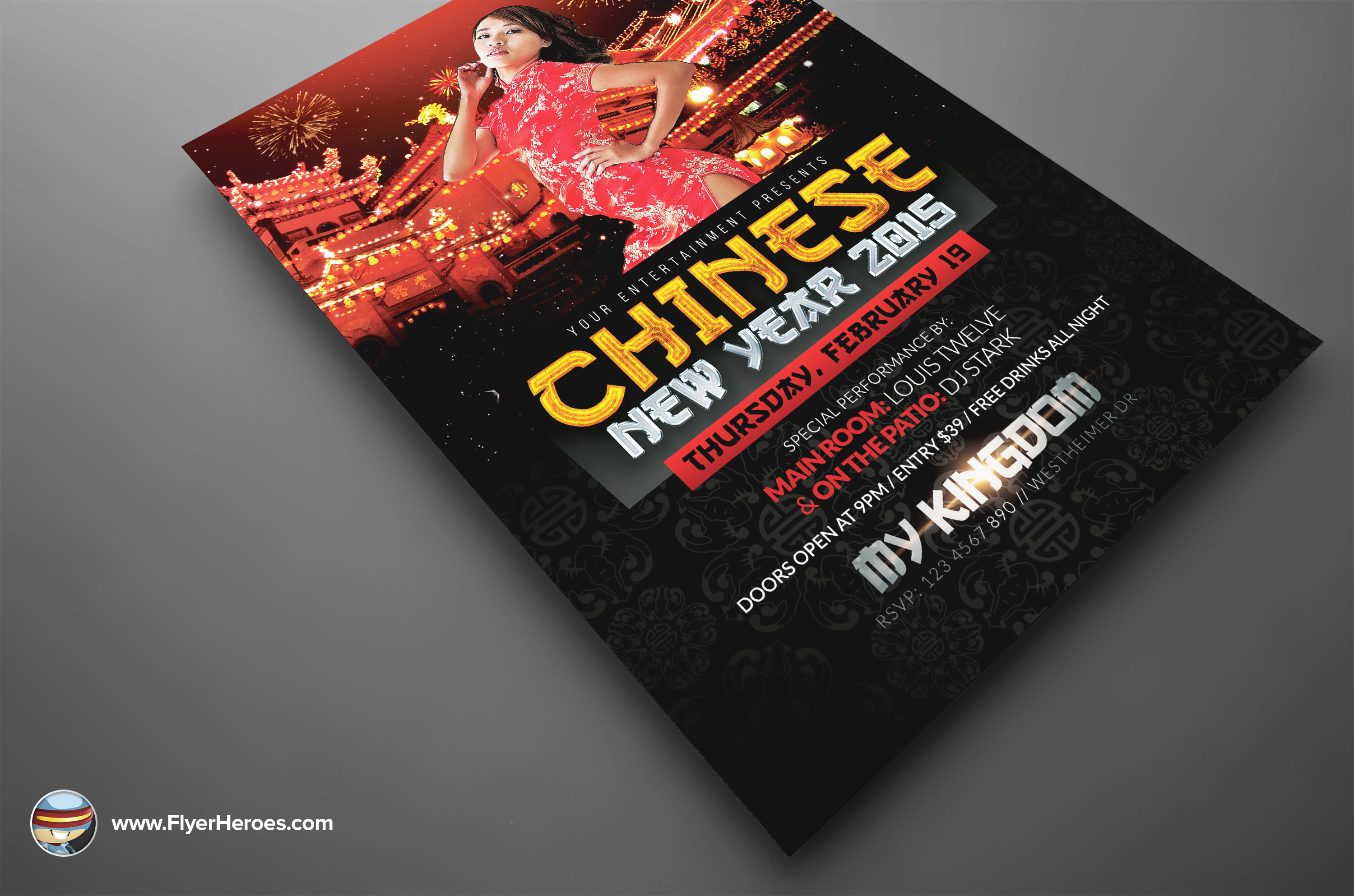 Chinese New Year Template 3 ~ Flyer Templates on Creative Market