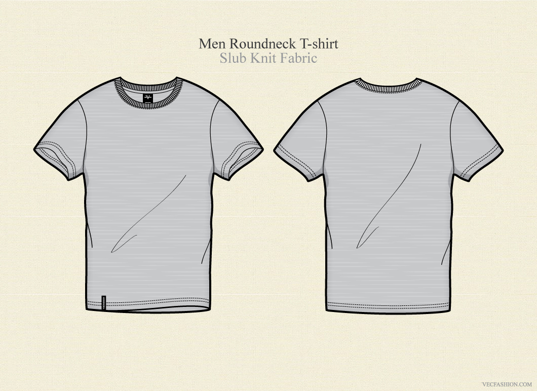 Download Men Round Neck T-shirt Vector ~ Illustrations on Creative ...