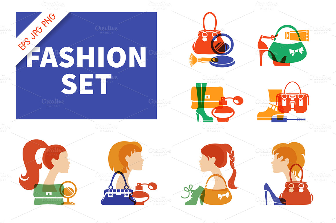 Set of Fashion Icons & Symbols Icons on Creative Market