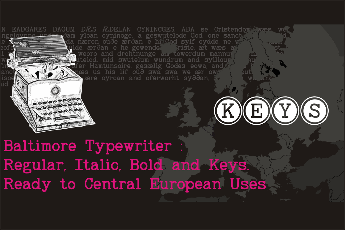 Baltimore Typewriter basic pack Serif Fonts on Creative Market