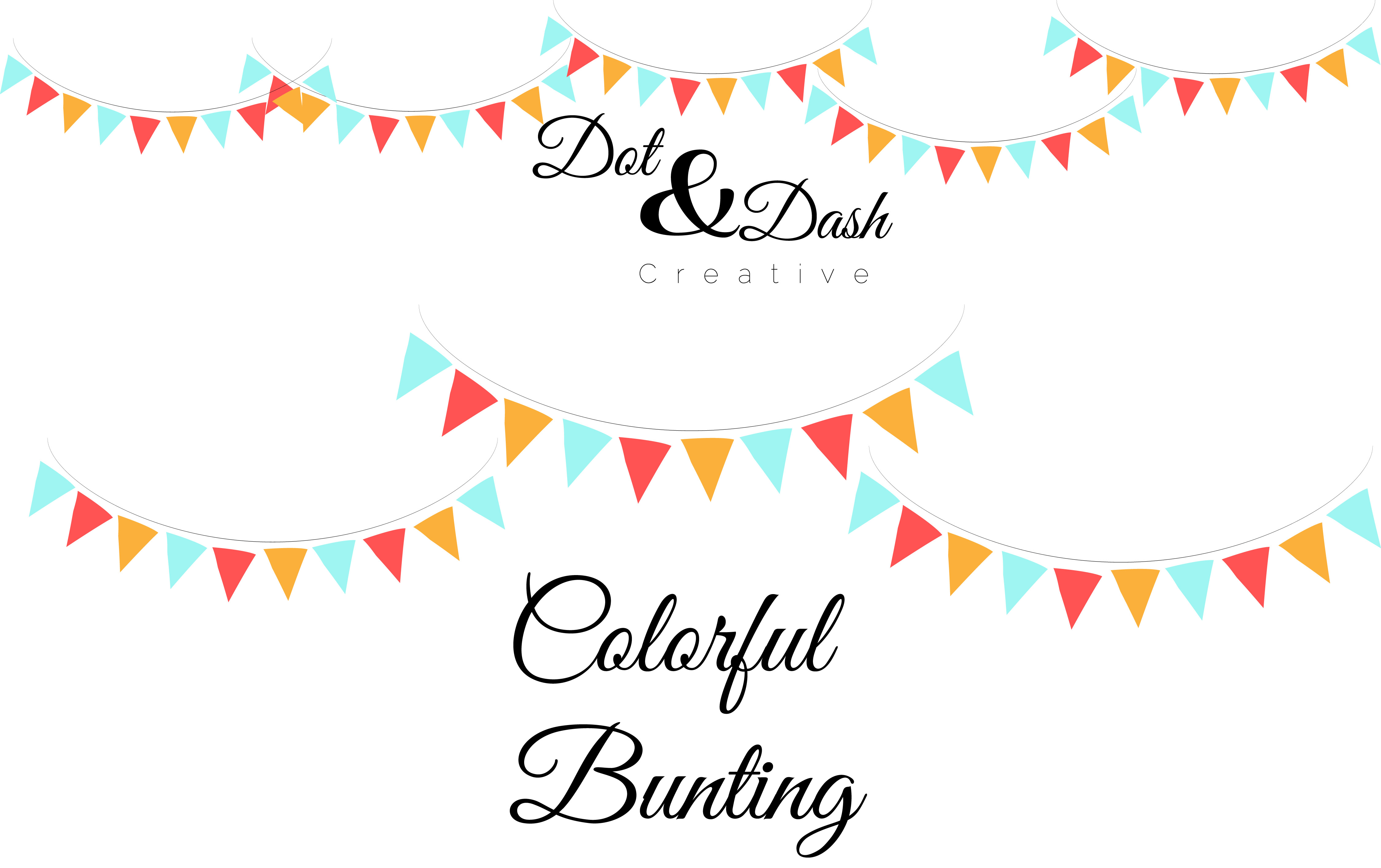 Colorful Bunting - Vector ~ Graphics on Creative Market