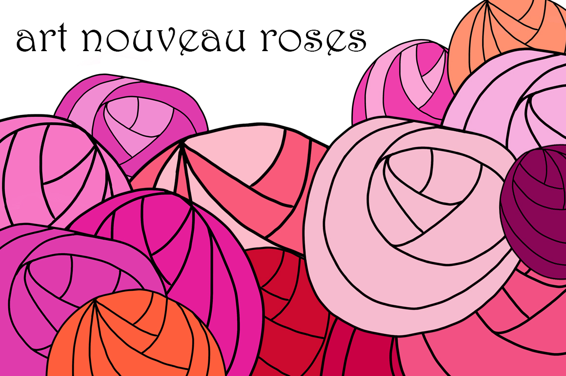 Art Nouveau Roses ~ Illustrations on Creative Market
