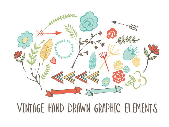 Vintage Elements Png 26 Vintage Hand Drawn Elements
