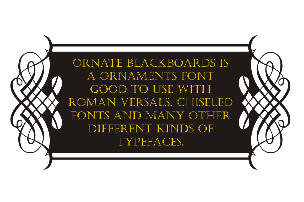 Ornate Blackboards Pack Symbol Fonts on Creative Market