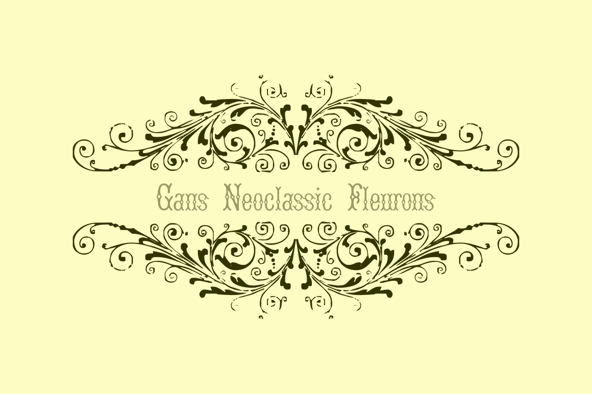 Free Gans Neoclassic Fleurons Script Fonts