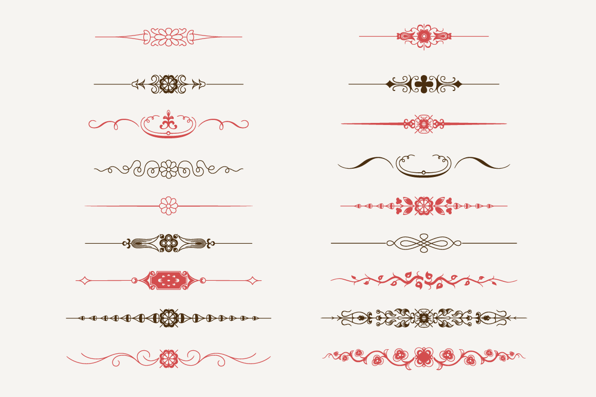 Decorative Text Dividers N°1 ~ Illustrations on Creative Market