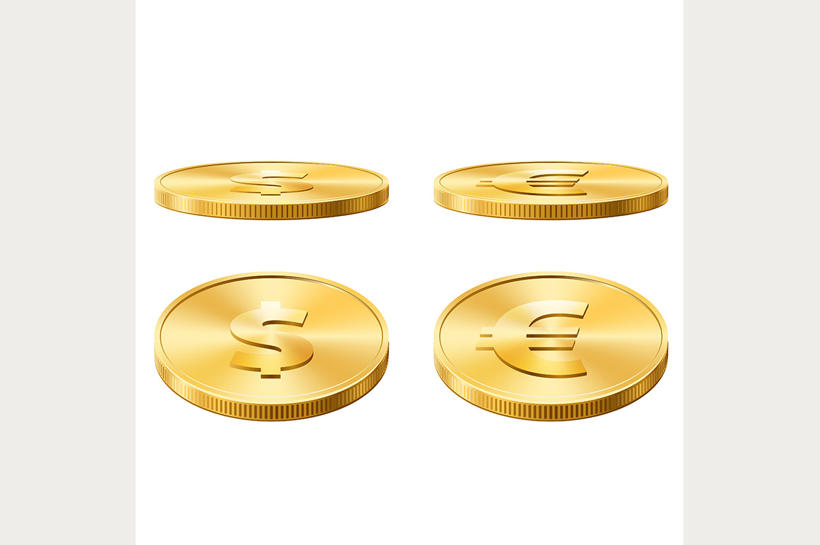 Download Icons of gold coins ~ Icons on Creative Market
