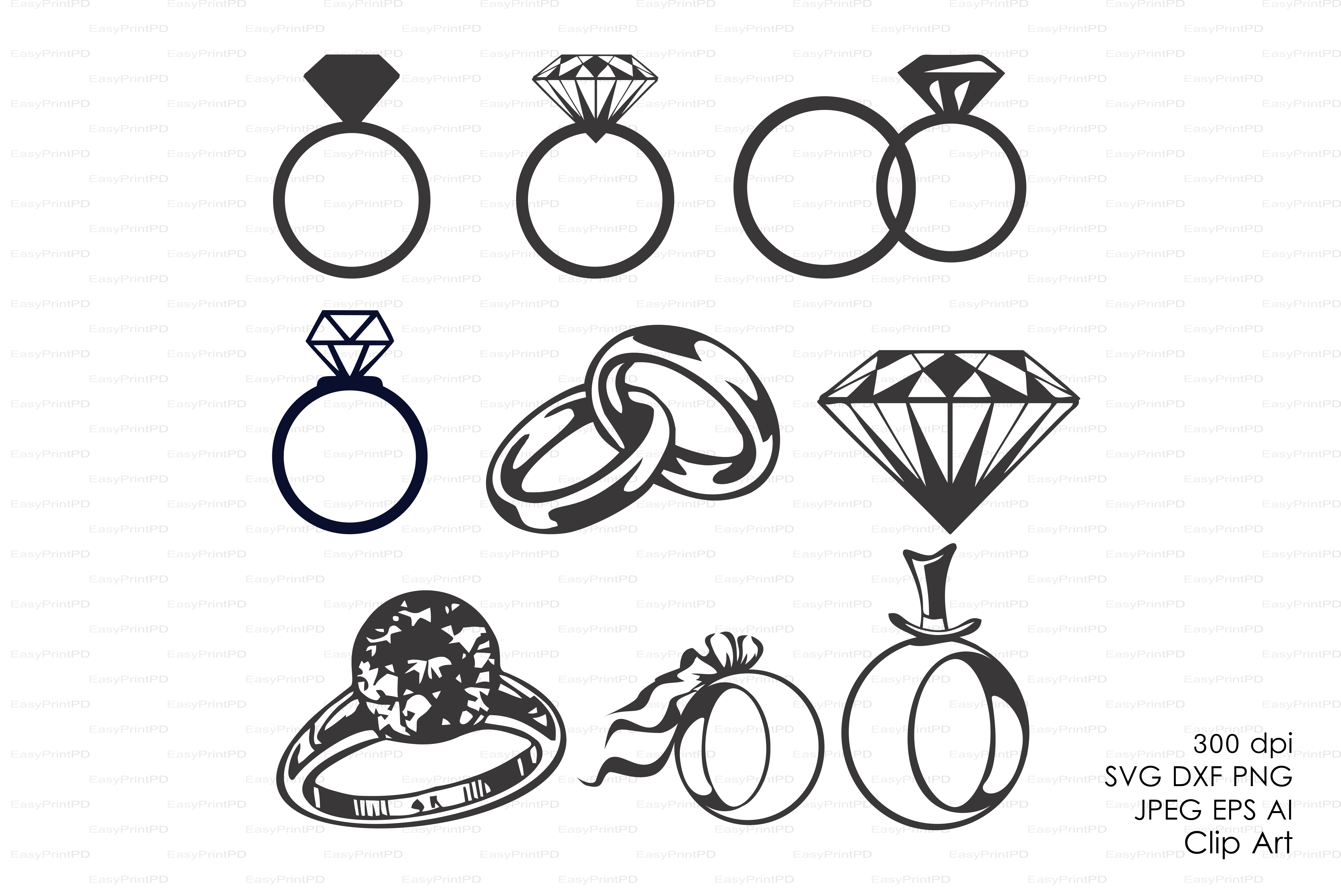 Download Wedding Diamond rings Vectors ~ Objects on Creative Market