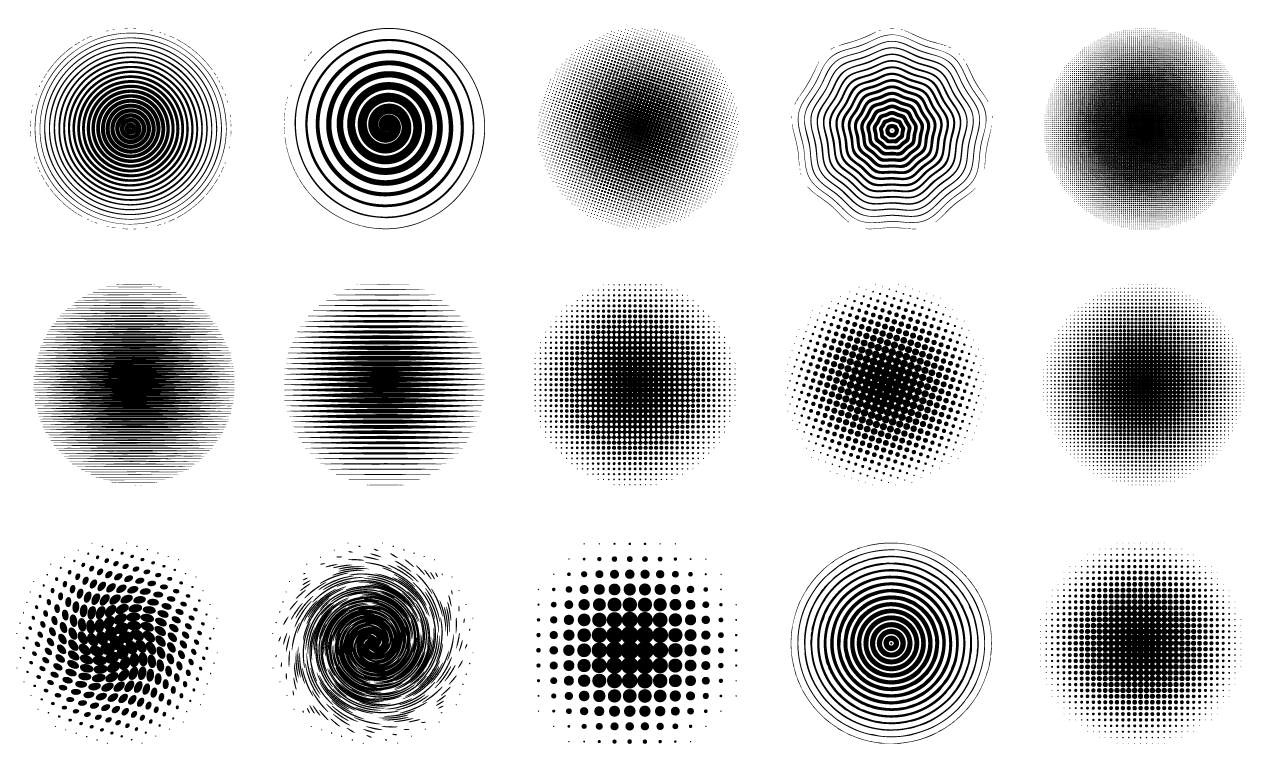 Download Halftone Circles Vector Pack ~ Illustrations on Creative ...