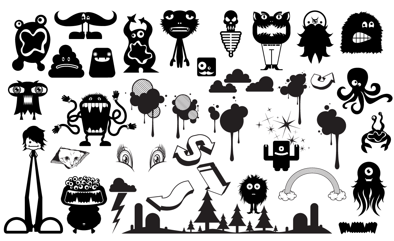 Download Cute Monster Vector Pack ~ Illustrations on Creative Market