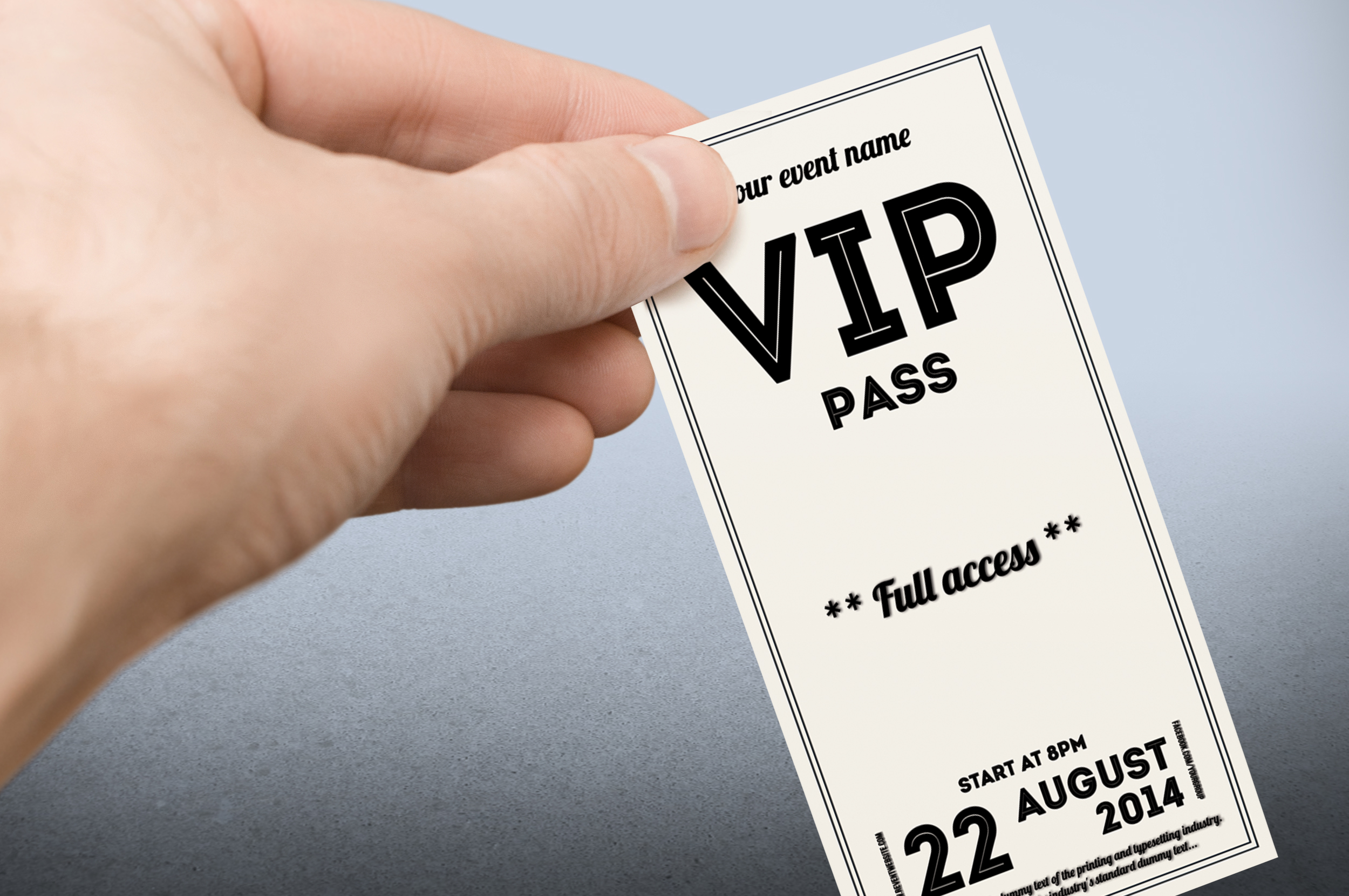 Download Clean retro style VIP PASS card ~ Card Templates on ...