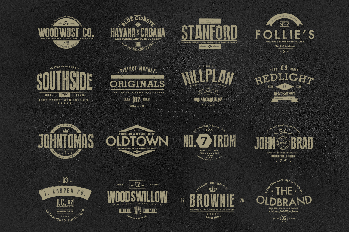 Vintage Badges & Labels Set 2 ~ Logo Templates on Creative Market