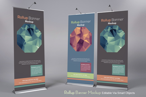 Download Roll Up Banner Mock-Ups V3 ~ Product Mockups on Creative ...