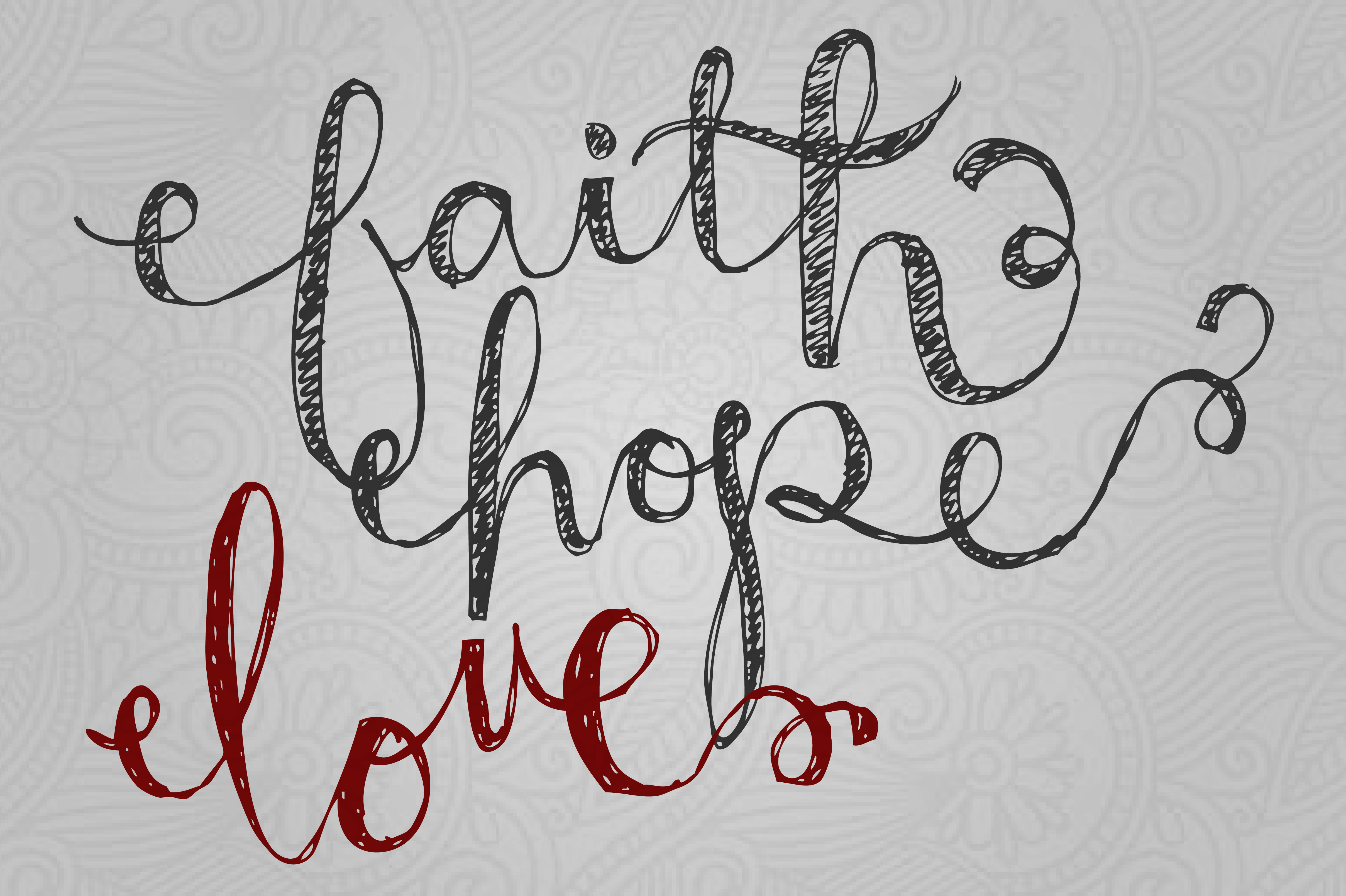 Faith, Hope, Love Graphics on Creative Market