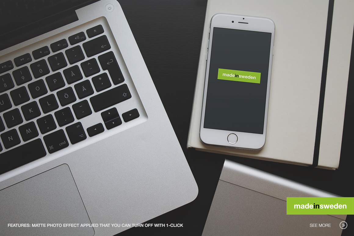 7 White on Black iPhone 6 MockUps Product Mockups on Creative Market