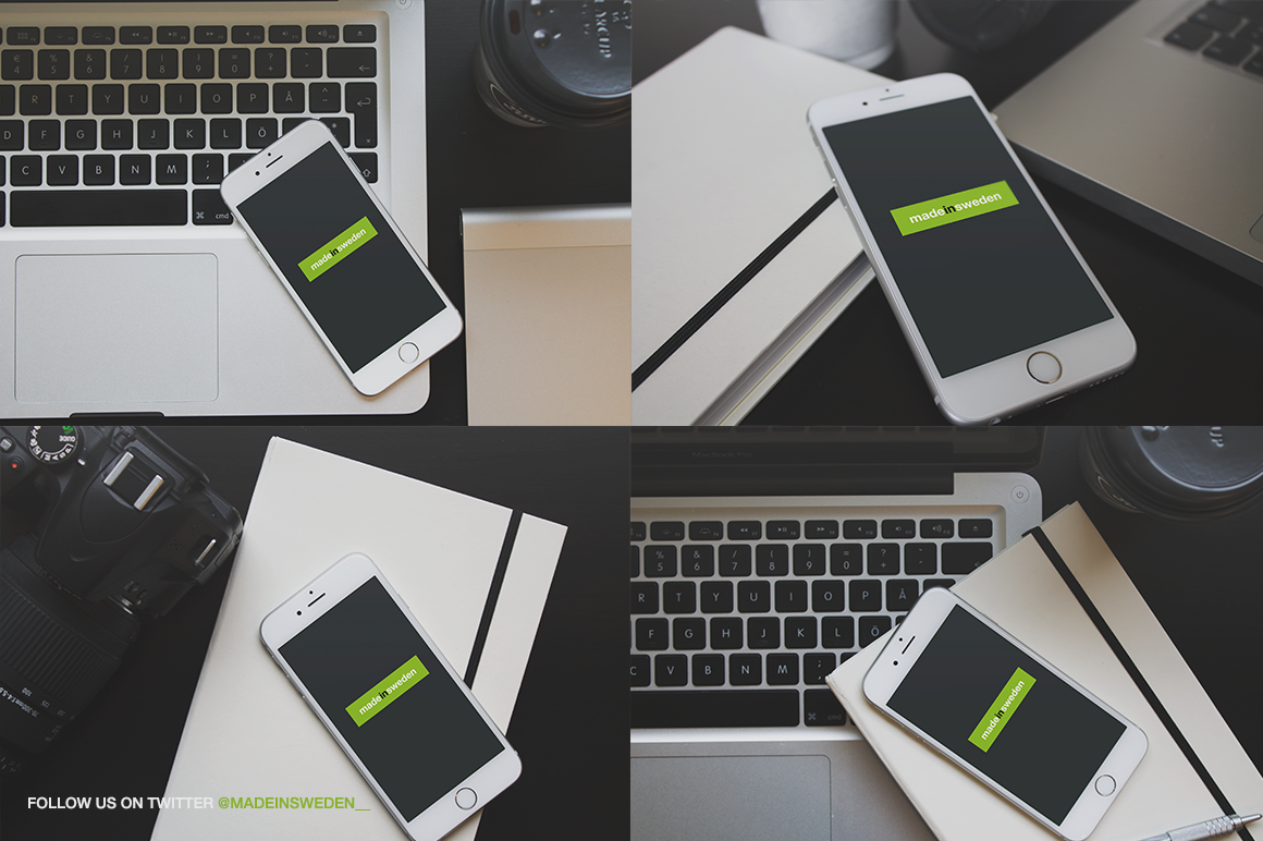 7 White on Black iPhone 6 MockUps Product Mockups on Creative Market