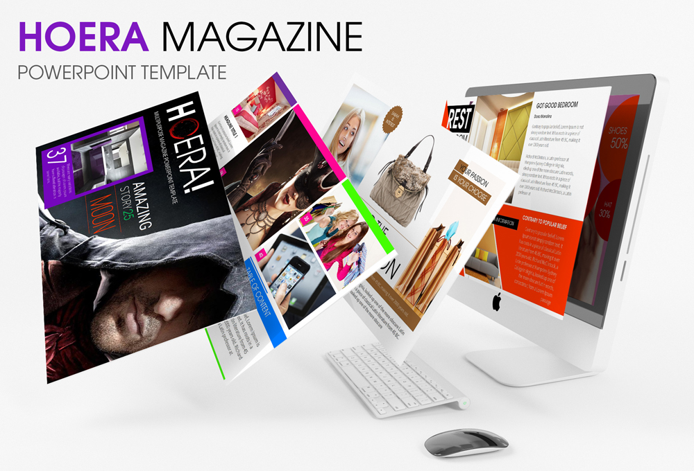 HOERA Magazine  Powerpoint Template  Presentation Templates on  
